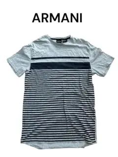 アルマーニエクスチェンジグ　グレイ&ネイビー色ストライプ