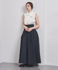 ♡【美品】UNITED ARROWS モールボーダー ボリューム ワイドパンツ♡