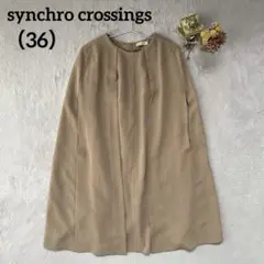 synchro crossingsベージュ ケープスタイル （36）エレガント