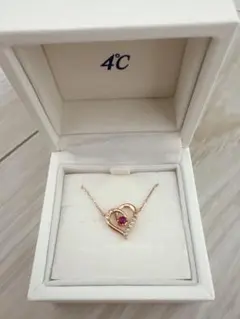ピンクゴールド ハートネックレス