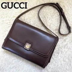 希少✨GUCCI オールドグッチ ショルダーバッグ レザー インターロッキング