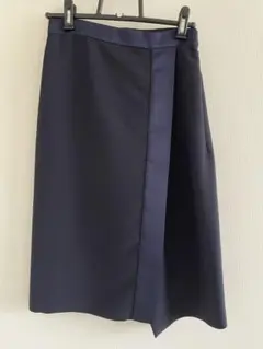 ネイビー タイトスカート ラップデザイン 34