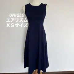【UNIQLO】ユニクロ エアリズム ＸＳ タンクトップワンピース 紺色158