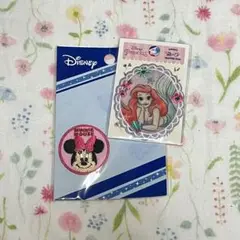新品 ディズニー アリエル ミニー ワッペン
