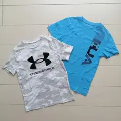 UNDER ARMOUR　キッズ Tシャツ　130cm　2枚セット　白　水色