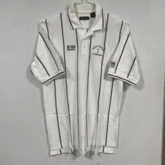 PGA TOUR ホワイト ストライプ ゴルフ　ポロシャツ　XL 極美品