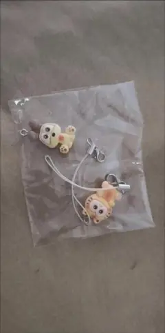 動物キャラクター ストラップ 2個セット