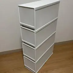 プラストベーシックFR1704 ホワイト　幅17cm 隙間収納　4段