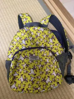 HUGGER イエロー犬柄リュック