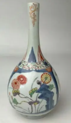 古伊万里　御神酒徳利　古道具　古陶磁　アンティーク 古伊万里染付花文振出 御神酒徳利 時代箱 | 古美術ささき