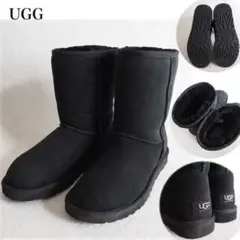 UGG アグ クラシックショート ムートンブーツ 5825 黒 23cm