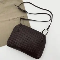 ✨美品✨ ボッテガヴェネタ ノディーニ イントレチャート ショルダーバッグ 茶