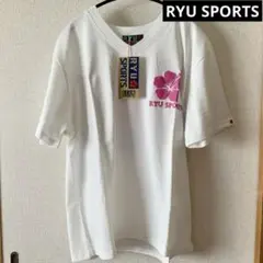 【タグ付き】RYU SPORTS 90s バックプリントTシャツ　ハイビスカス