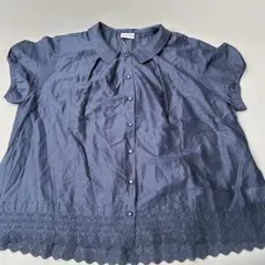 Jocomomola ネイビー 半袖シャツ　L