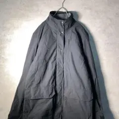 【ヴィンテージ】フリースライナー付き シンプル黒コート 古着 used W20