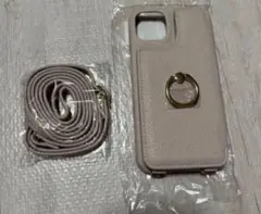 iPhone 13 ケース カバー ショルダーストラップ ミラー カード入れ