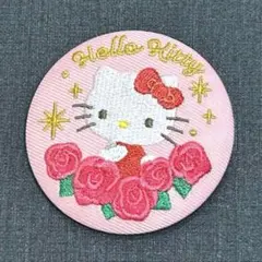★新品未使用★サンリオキャラクターズシークレット刺繍缶バッジ花言葉　ハローキティ