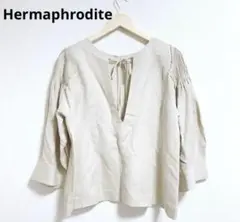 エルマフロディット プルオーバーリネンシャツ バックVネック