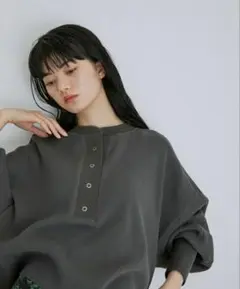 【サステナブル】COTTON USA サーマルプルオーバー／アダムエロペ