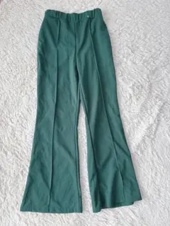 新品　未使用　カラーワイドパンツ　グリーン