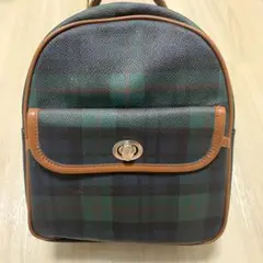 通園バッグ　リュック　チェック　緑色　保育園　幼稚園　保育所　ポケットあり