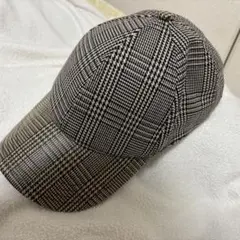 DON PARIS ドンパリ　キャップ　グレンチェック柄サイドロゴ刺繍フランス製