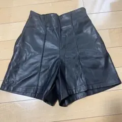 Heather ハイウエストショートパンツ 黒