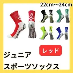 2足セット 赤 レッド サッカーソックス ジュニア グリップソックス 2足セット