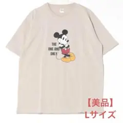 【美品】ミッキーマウス Tシャツ ベージュ系