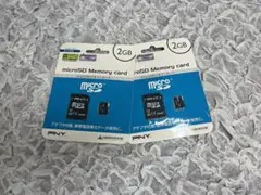 PNY microSDメモリーカード 2GB 2枚セット