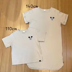 futafuta ミッキー　Tシャツ110cm ワンピース140c 2枚セット