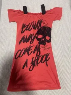【未使用】GHOST OF HARLEM スカルTシャツ　オフショル　ミニワンピ