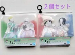 ワンピース ONEPIECE　スライダーポーチ　２個セット　ルフィ ハンコック他