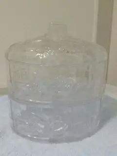 クリアプラスチック小物入れ 2個セット昭和レトロ