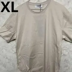 未使用品　ナノユニバース　半袖　Tシャツ クルーネック　クリーム　無地　XL