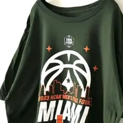 ザビクトリー マイアミ ファイナル フォー Tシャツ L グリーン 緑 古着