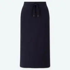 UNIQLO ボアスウェットスカート（M）ネイビー系　裏起毛