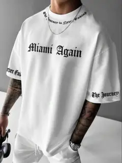 新品未使用　ブレイキングダウン　白Tシャツ　ホワイト　ロゴ　ヤリラフィ