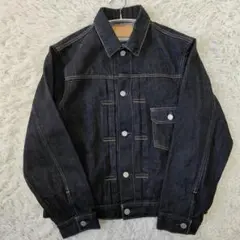 未使用級　HATSKI ハツキ　デニムジャケット　濃紺　1st　綿100 未使用級 HATSKI ハツキ デニムジャケット 濃紺 1st 綿100
