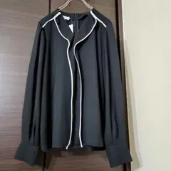 a8 新品25,300円 ナラカミーチェ 長袖ブラウス/トップス 黒/2