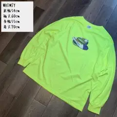 whimsy ロングTシャツ ロンT イエロー ハンバーガー 靴下