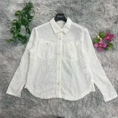 【GIANNI LO GLUDICE】ブラウス シャツ 長袖 ホワイト 無地