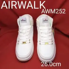 AIRWALKメンズミドルカットスニーカー 26.0cm