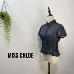 A228 miss chloe トップス ボタンシャツ シースルー 半袖 日本製