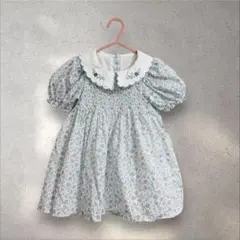 Dave&bella襟付き花柄ワンピース 90 誕生日 minicloset