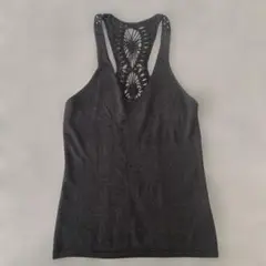 SNAZZY 黒 レースバック タンクトップ Mサイズ
