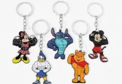 新品　Disneyキーホルダー　ミッキー　プーさん　ミニー　スティッチ　ドナルド