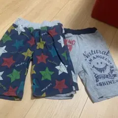 カラフル星柄とグレーのハーフパンツ2点セット
