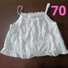 花柄リボン付きキャミソール70