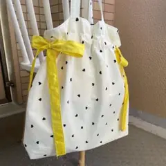 ハンドメイド/トートバッグ/ハート/サテン/リボン/量産型/ガーリー